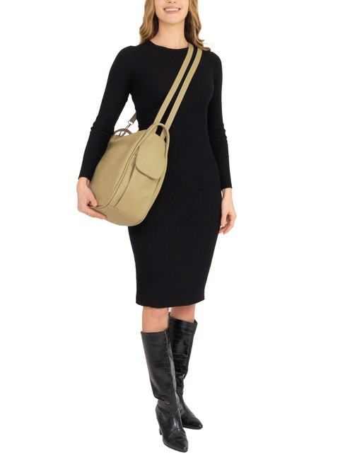 TRIO  Sac à dos en cuir martelé colombe - Sacs pour Femme