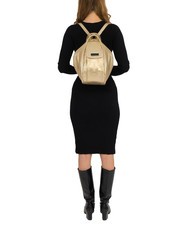 LESAC TRIO Sac à dos en cuir métallisé or - Sacs pour Femme - 5