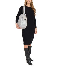 LESAC TRIO Sac à dos en cuir métallisé argent - Sacs pour Femme - 4