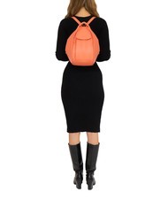 LESAC TRIO Sac à dos en cuir nappa saumon foncé - Sacs pour Femme - 5