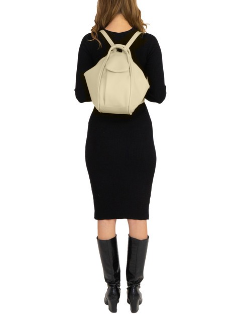 TRIO Sac à dos en cuir nappa crème - Sacs pour Femme