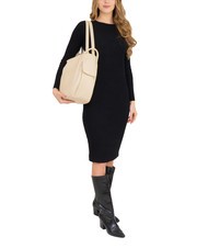 LESAC TRIO Sac à dos en cuir nappa beige - Sacs pour Femme - 4