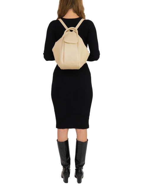 TRIO Sac à dos en cuir nappa beige - Sacs pour Femme