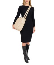 LESAC TRIO Sac à dos en cuir nappa beige - Sacs pour Femme - 6