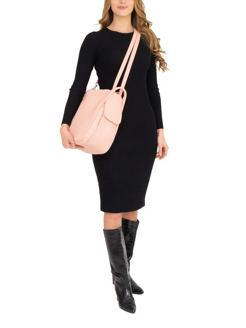 TRIO Sac à dos en cuir nappa rose poussiéreux - Sacs pour Femme