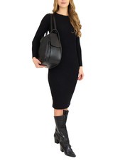 LESAC TRIO Sac &agrave; dos en cuir nappa noir19 - Sacs pour Femme - 4