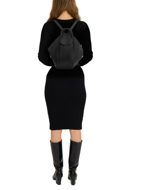 TRIO Sac &agrave; dos en cuir nappa noir19 - Sacs pour Femme