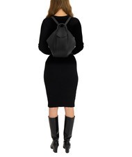 LESAC TRIO Sac &agrave; dos en cuir nappa noir19 - Sacs pour Femme - 5