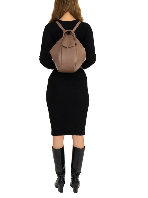 TRIO Sac à dos en cuir nappa brun - Sacs pour Femme