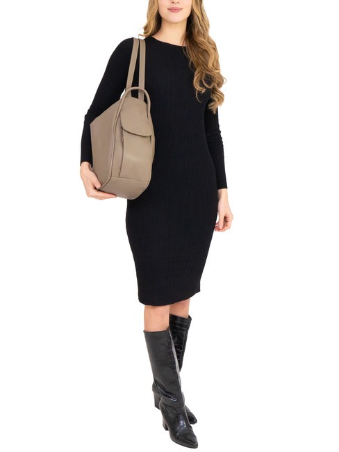 TRIO Sac à dos en cuir nappa boue - Sacs pour Femme