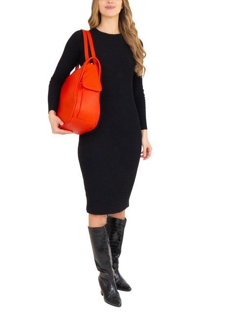 TRIO Sac à dos en cuir nappa rouge30 - Sacs pour Femme