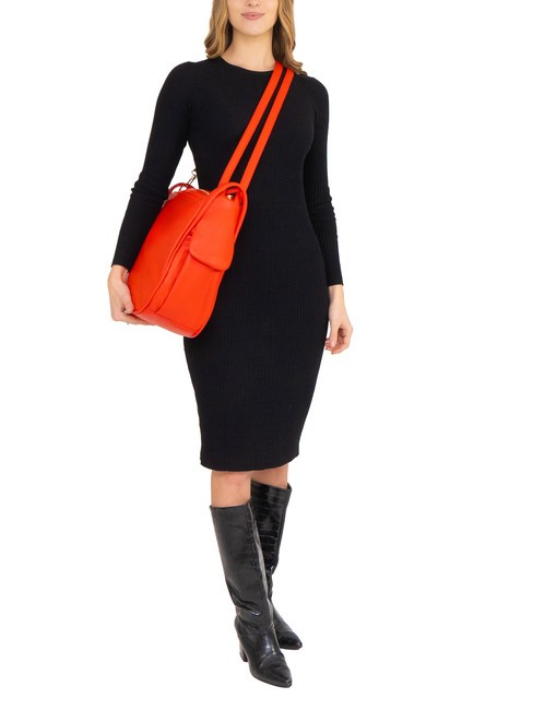 TRIO Sac à dos en cuir nappa rouge30 - Sacs pour Femme