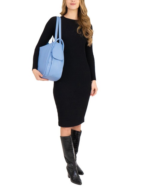 TRIO Sac à dos en cuir nappa bleu ciel - Sacs pour Femme
