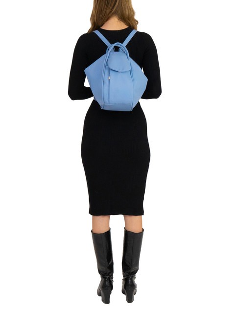 TRIO Sac à dos en cuir nappa bleu ciel - Sacs pour Femme