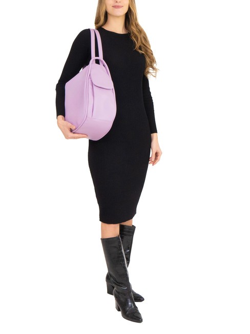 TRIO Sac à dos en cuir nappa lilas - Sacs pour Femme
