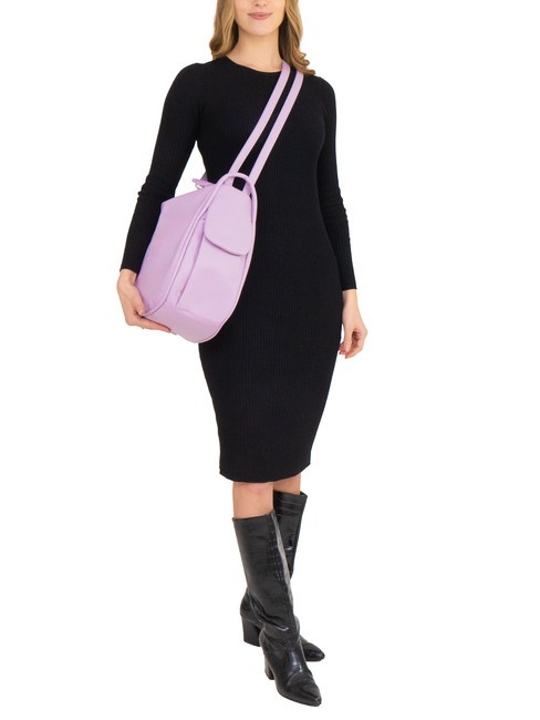 TRIO Sac à dos en cuir nappa lilas - Sacs pour Femme