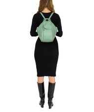 LESAC TRIO Sac &agrave; dos en cuir nappa vert sauge - Sacs pour Femme - 5