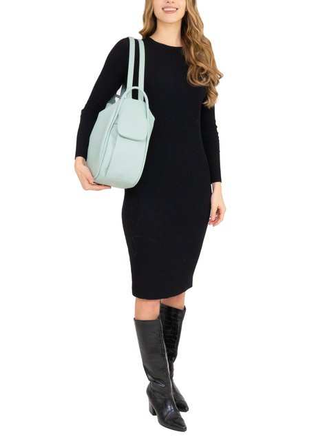 TRIO Sac à dos en cuir nappa vert sauge moyen - Sacs pour Femme