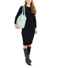 LESAC TRIO Sac à dos en cuir nappa vert sauge moyen - Sacs pour Femme - 4