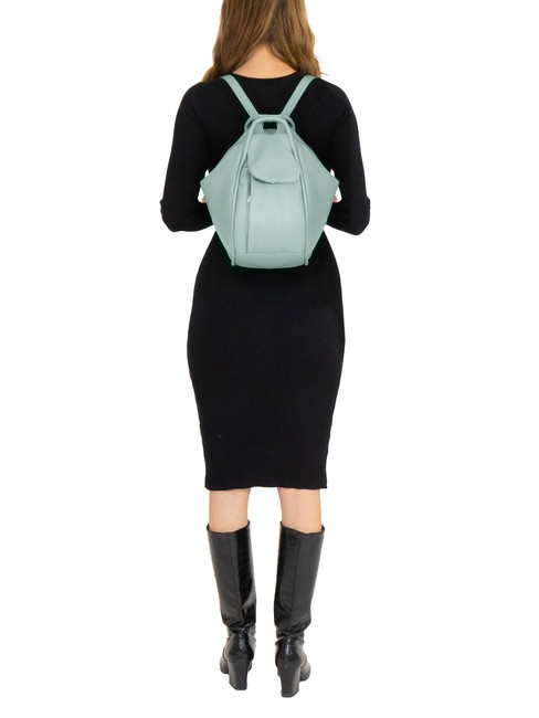 TRIO Sac à dos en cuir nappa vert sauge moyen - Sacs pour Femme