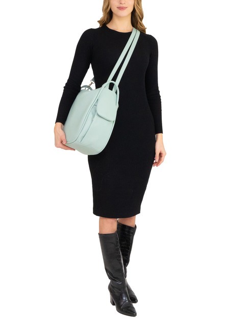 TRIO Sac à dos en cuir nappa vert sauge moyen - Sacs pour Femme