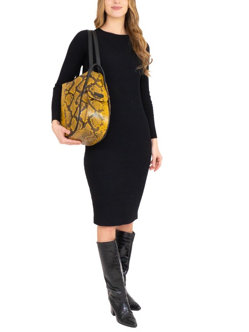 TRIO Sac à dos en cuir de python St python marron - Sacs pour Femme