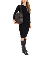 LESAC TRIO  Sac à dos en cuir martelé café25 - Sacs pour Femme - 4