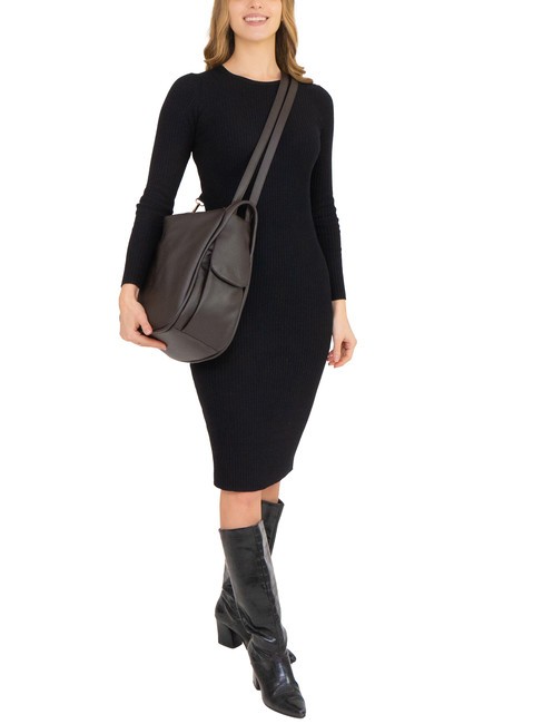 TRIO  Sac à dos en cuir martelé café25 - Sacs pour Femme