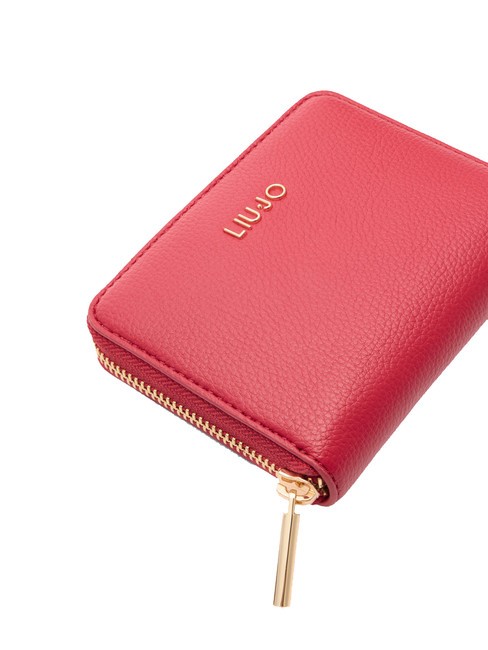 CALIWEN Portefeuille moyen zippé autour Rouge pompéien - Portefeuilles Femme