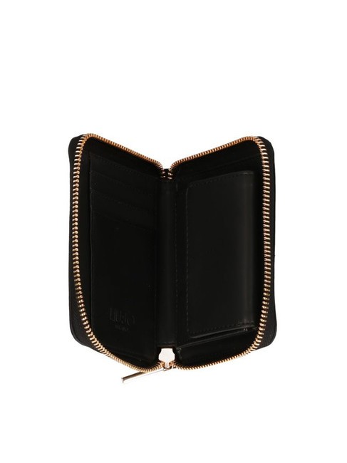 CALIWEN Portefeuille moyen zippé autour NOIR - Portefeuilles Femme