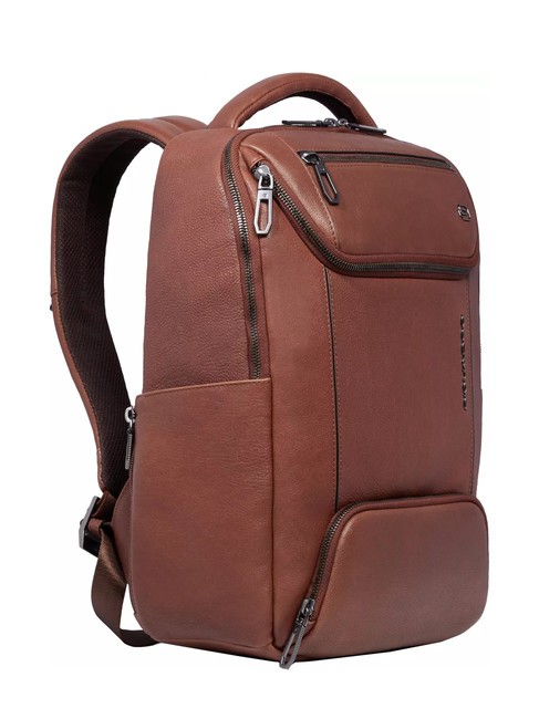 CRONUS  Sac &agrave; dos PC 13", en cuir MARRON - Sacs &agrave; dos pour ordinateur portable