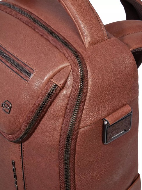 CRONUS  Sac &agrave; dos PC 13", en cuir MARRON - Sacs &agrave; dos pour ordinateur portable