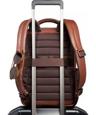 PIQUADRO CRONUS  Sac &agrave; dos PC 13", en cuir MARRON - Sacs &agrave; dos pour ordinateur portable - 4