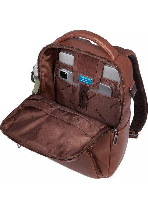 CRONUS  Sac &agrave; dos PC 13", en cuir MARRON - Sacs &agrave; dos pour ordinateur portable