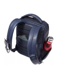 PIQUADRO CRONUS  Sac &agrave; dos PC 13", en cuir bleu - Sacs &agrave; dos pour ordinateur portable - 3