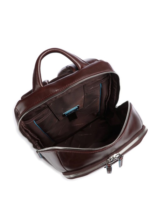 sac à dos Ligne carré bleu, cuir ACAJOU - Sacs à dos pour ordinateur portable