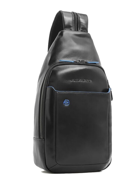 BLUE SQUARE Sac à dos asymétrique en cuir Noir - Sacs en Bandoulières pour Homme
