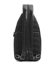 PIQUADRO BLUE SQUARE Sac à dos asymétrique en cuir Noir - Sacs en Bandoulières pour Homme - 3