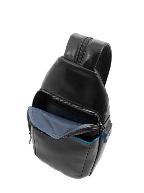 BLUE SQUARE Sac à dos asymétrique en cuir Noir - Sacs en Bandoulières pour Homme