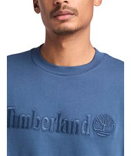 TIMBERLAND EMBROIDERY TONAL T-shirt en cotton denim fonc&eacute; - T-shirt - 3