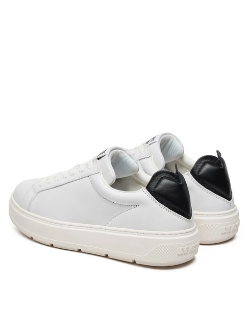 BOLD 40 Baskets en cuir blanc noir - Chaussures Femme