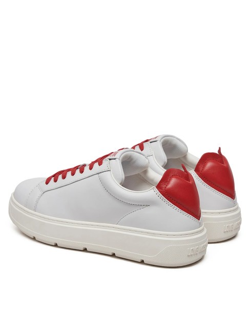 BOLD 40 Baskets en cuir blanc rouge - Chaussures Femme