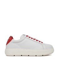 LOVE MOSCHINO BOLD 40 Baskets en cuir blanc rouge - Chaussures Femme - 2