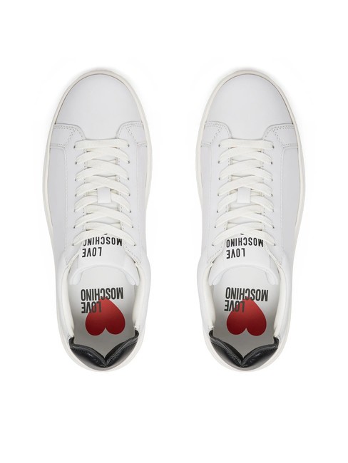 BOLD 40 Baskets en cuir blanc noir - Chaussures Femme