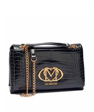 LOVE MOSCHINO CROCO Convertible Sac bandoulière/épaule crocus noir - Sacs pour Femme - 2