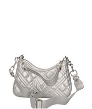 LOVE MOSCHINO QUILTED LM Sac à bandoulière argent - Sacs pour Femme - 4
