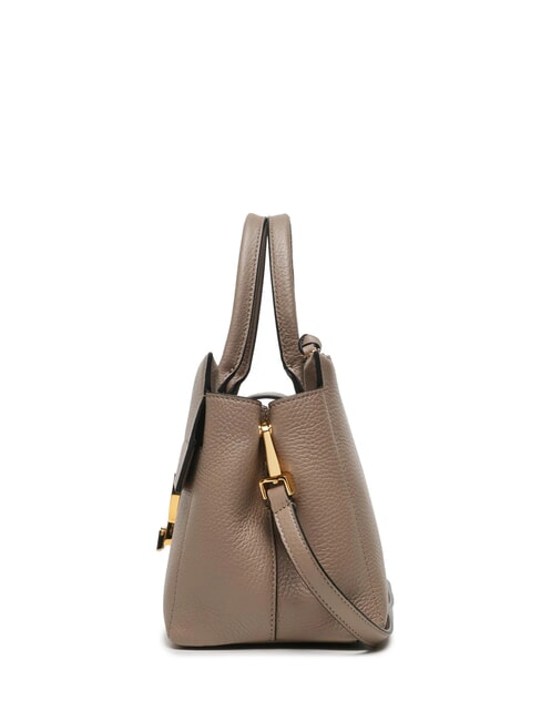 ARLETTIS Sac à main en cuir martelé taupe chaud - Sacs pour Femme