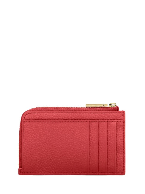 METALLIC SOFT Porte-cartes / Porte-monnaie en cuir canneberges - Portefeuilles Femme