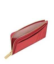 COCCINELLE METALLIC SOFT Porte-cartes / Porte-monnaie en cuir canneberges - Portefeuilles Femme - 3
