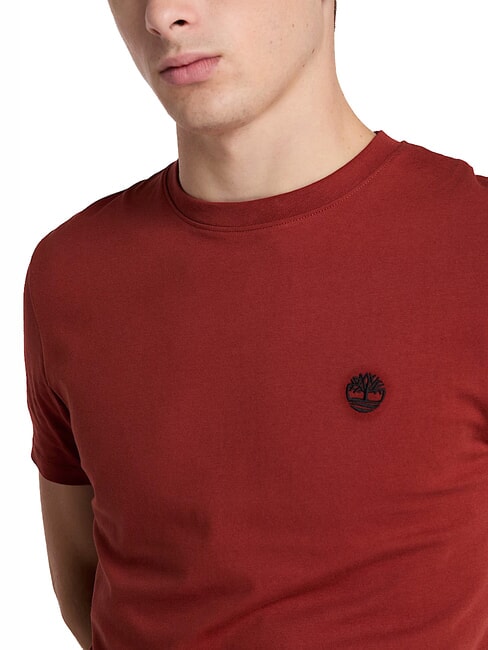 SS DUNRIVER CREW T-shirt en cotton henn&eacute; br&ucirc;l&eacute; - T-shirt